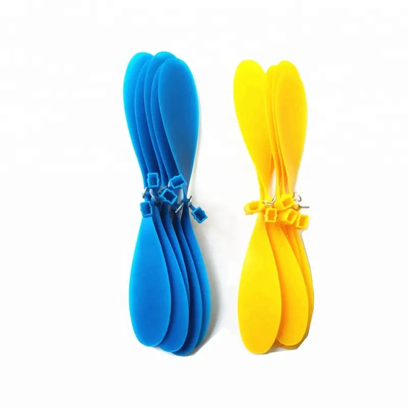 Rubber Band Aangedreven Rc Vliegtuig Plastic 7 Inch Propeller Met Metalen Haak En De Plastic Behuizing