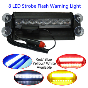 צבעים כפול יניקה כוס רכב Strobe אורות DC12V 8LED פלאש אזהרת מנורה עמיד למים - Product Image 2