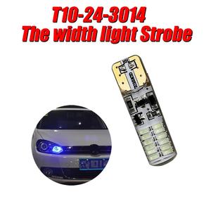 Mükemmel led T10 Yanıp Sönen 194 W5W 24 Led 3014SMD T10 Led Ömürlü Parlaklık + Otomatik Strobe Flaş Iki modları kullanım Araba ampuller - Product Image 5