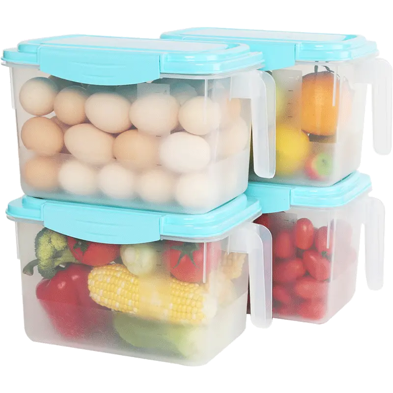 Haixin 4.5L Frigorifero Scatola di Plastica Contenitore di Conservazione Degli Alimenti Con Manico E Coperchio Per Frutta/Verdura/Cibo