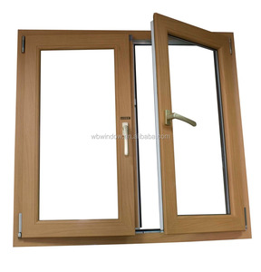 Excelente perdurabilidade grão de madeira cor janela pvc janelas casamento windows