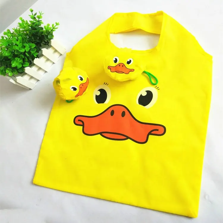 Customized Promotion Cheap Animal Shape Foldable Shopping Bag Polyester Grocery Handbag Laptop Bag Men'S Bag