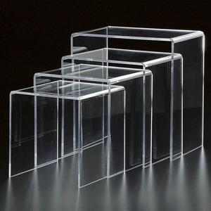 Modern Design Mirror Bent Glass Coffee <strong>Table</strong>, Lucite <strong>Nesting</strong> <strong>Table</strong>, Perspex Side <strong>Table</strong> <strong>End</strong> <strong>Table</strong> Sets - Product Image 2