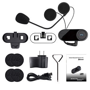 800m del intercomunicador del casco de la motocicleta auriculares intercomunicador de Bluetooth de manos libres con Radio FM - Product Image 3