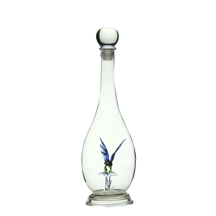 New design delicate 750ml glass bottle/vodka glass bottle/glass wine bottle