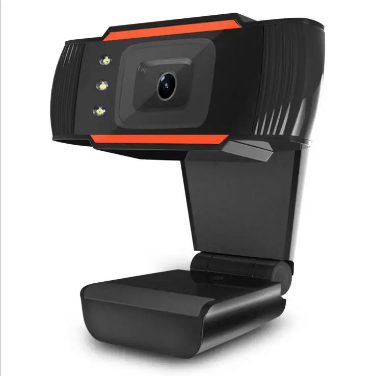 HXSJ HD เว็บแคม3LED 480P พร้อม Absorption ไมโครโฟนสำหรับ Skype สำหรับ Android TV หมุนได้กล้อง USB Web Cam