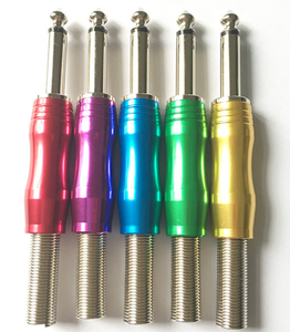1/4 ''inç erkek <span class=keywords><strong>2</strong></span> kutuplu 6.35mm Mono gitar fişi kaynak fişi