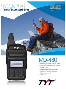 TYT MD-430内置天线超高频手持式双向无线电袖珍尺寸设计数字迁移无线电