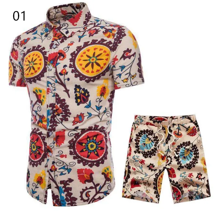 c10046a summer african clothes short sleeve shirts and shorts for men