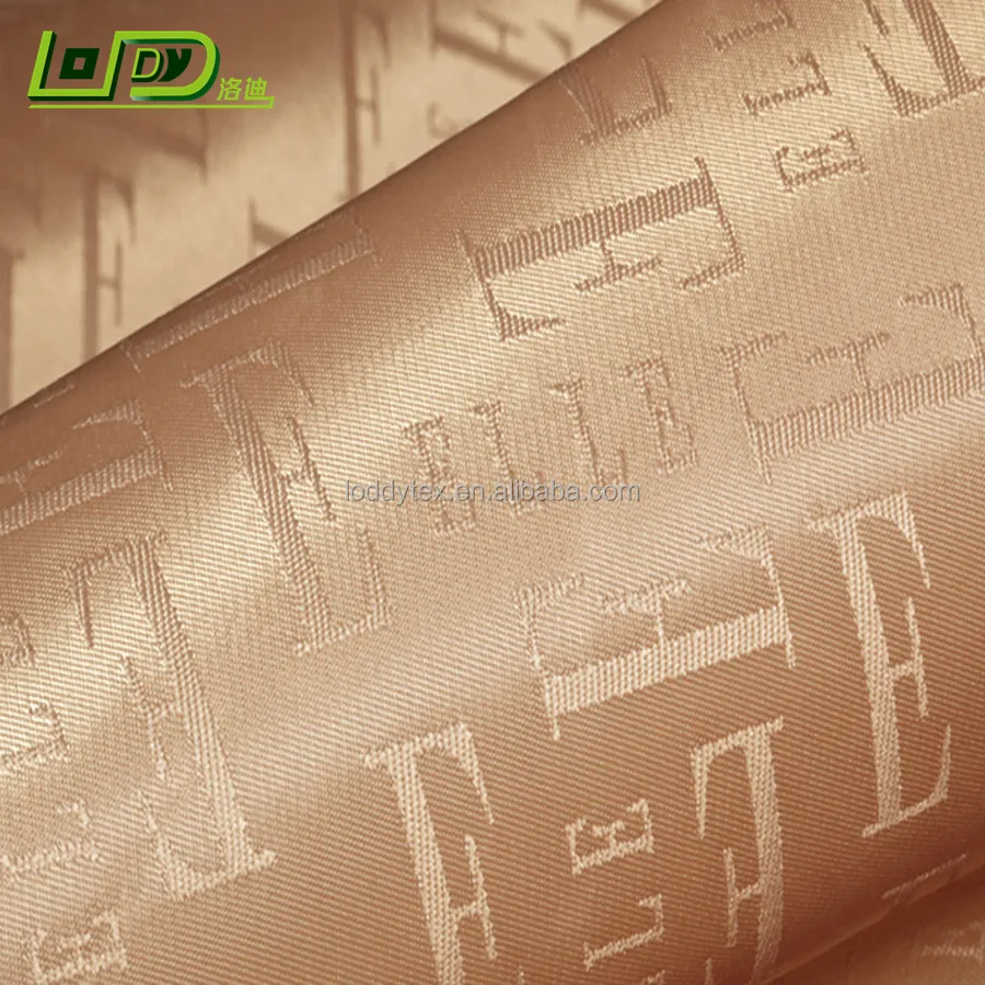 Jacquard lining brand logo / logo jacquard lining fabric