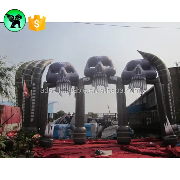Halloween Giant Skeleton Inflatable Arch Customized Skull Arch Decoration Inflatable For Halloween A3001