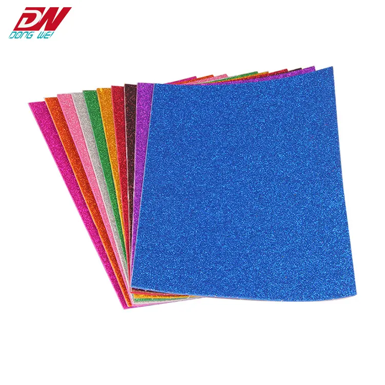 Chinese plastic products Various Colored A4 Glitter EVA Foam Sheets
