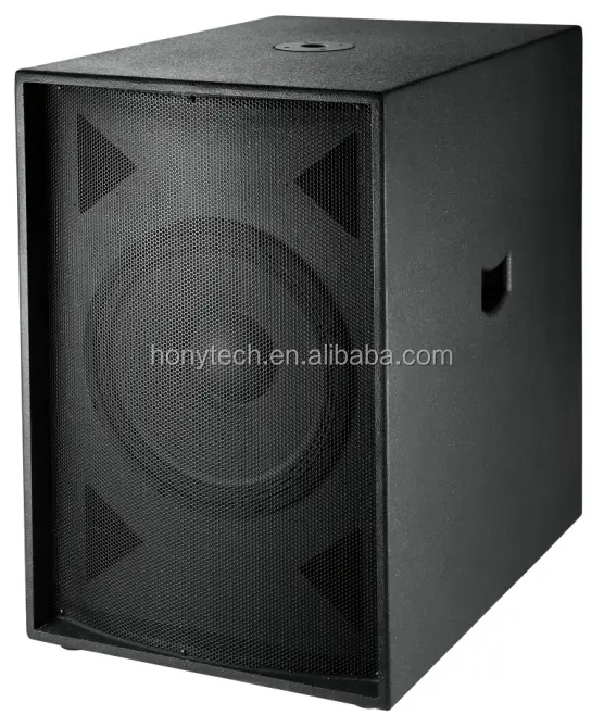 Professional 18" subwoofer painted wooden dj speaker box with wheels for karaoke