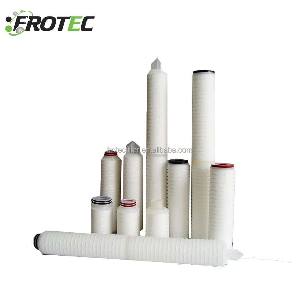 Frotec PP filtro de membrana de agua/filtro de Pall reemplazar/plisado cartucho de filtro de 5 micras para Ro