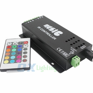 Ha condotto Il Regolatore Musica Audio Sensibile Attivato RGB HA CONDOTTO Il Regolatore 24 tasti del Telecomando IR - Product Image 3