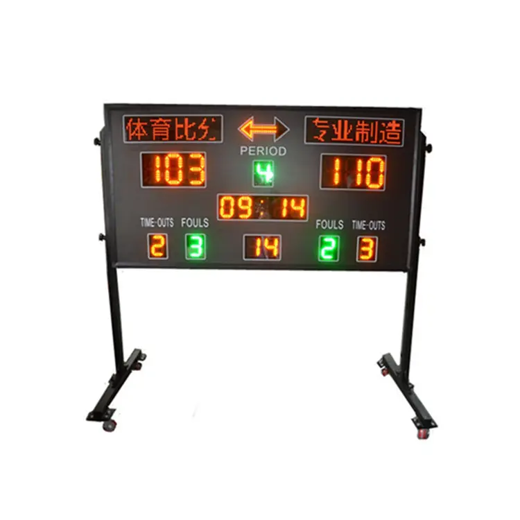 Evershine 4 "R 4" G 6 "Y digitale elettronico basketball scoreboard/punteggio digitale display a led a bordo/led tabellone con orologio colpo