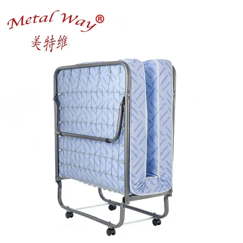 Foldable Folding Bed Rollaway Extra Guest Bed mit 5 Inch Memory Foam Mattress Portable Metal Frame auf Wheels Easy Storage