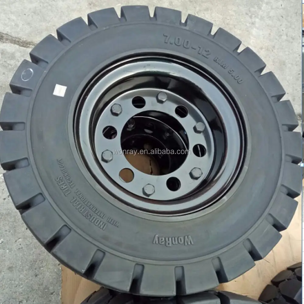 O estresse da roda doosan d40s-5 peças 7.00-12 pneu empilhadeira sólidos