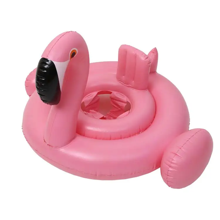 زورق فلامنجو شهير للأطفال, مقعد سباحة قابل للنفخ ، زورق عائم عالي الجودة