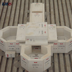 Azs แบบหลอมแล้วสำหรับโรงงานแก้วเตาหลอมทนไฟเตาหลอมใช้วัสดุทนไฟ - Product Image 5