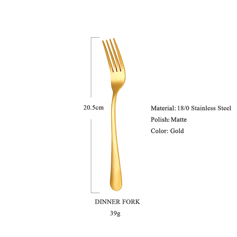 Tenedor de la cena del oro