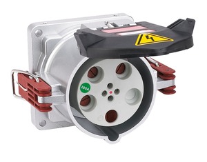 Panel <strong>Mount</strong> IP67 200A 5Pin 400V Ac <strong>UK</strong> Wall Socket - Product Image 2