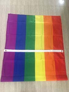 在庫あり短納期LGBTゲイプライドフラッグ3'x5 'ポリエステルレインボーフラッグファクトリーバルクプロモーション即日発送