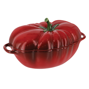 Seramik Petite domates Cocotte Bakeware 16 oz kırmızı seramik saksı