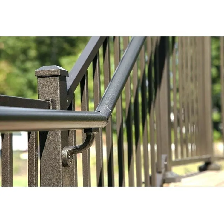 porch fence exterior pool simple casting tubular profile square outdoor metal balustrade deck staircase aluminum designs railing
