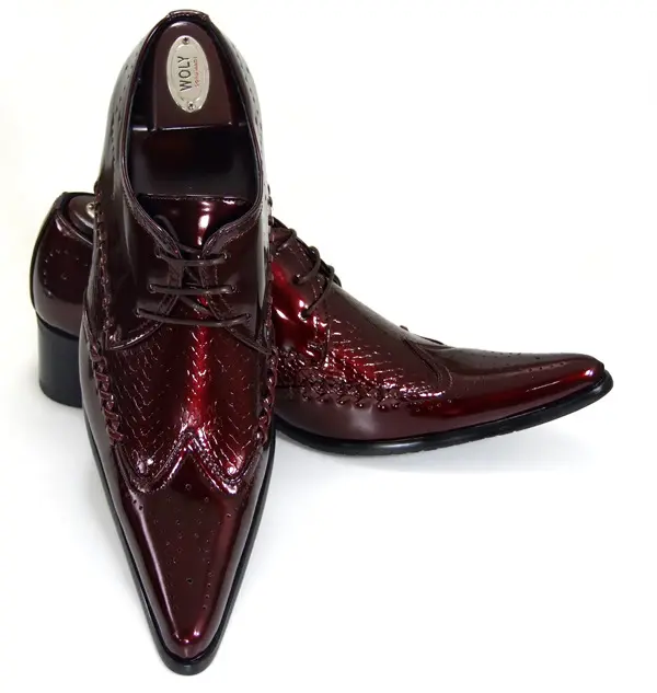 NA017-zapatos de cuero de grano de avestruz para hombre, calzado de negocios a la moda, con punta estrecha, estilo británico, nuevo diseño