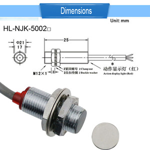 NJK-5002A/B/C/D/AB/CD interruptor de proximidade Hugong Hall interruptor M12 com ímã