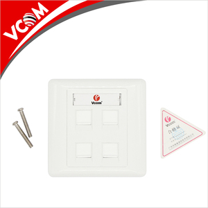 Ingeniería de red 4 puertos Placa frontal 86*86 Tipo 86mm Red telefónica RJ45 RJ11 Salidas de pared Placa frontal