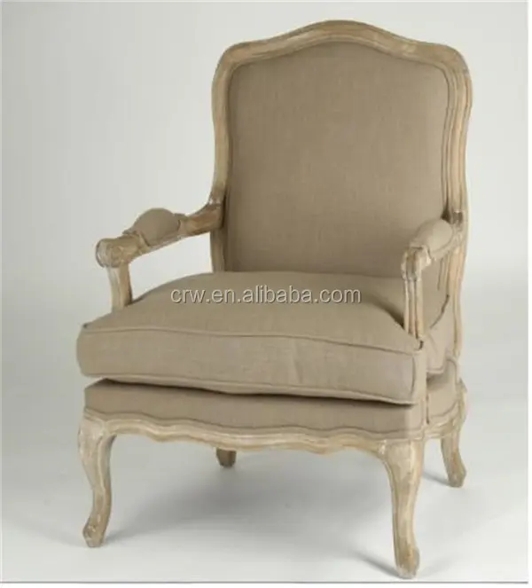 RCH-4029-1 Français Style Unique Upholstory Canapé Chaise En Bois Vintage Canapé Fauteuil