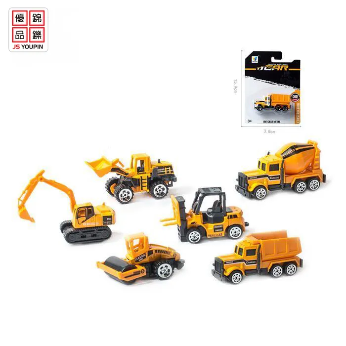 Brinquedo de construção de veículos, venda quente, caminhão de construção, brinquedos, roda livre, de metal diecast, liga, caminhão e modelo de reboque, carros