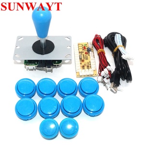 Комплект деталей для аркадной игры «сделай сам», для ПК и Raspberry Pi 1/2/3, с 5-контактным джойстиком в стиле ретро Pie, круглые кнопки 30 мм и 24 мм, детали для Mame