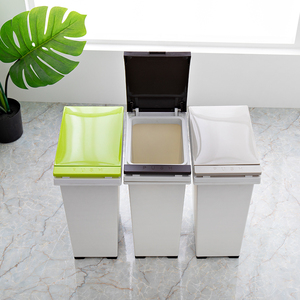 Factory Supply High Quality <strong>Pop</strong> up Mini Dustbin Rectangular Plastic Trash <strong>Can</strong> With Wheels Simple Style Pressing Type Waste <strong>Bin</strong> - Product Image 3