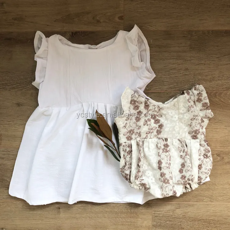अनुकूलित लिनन सूती सफेद स्कर्ट पोशाक, विंटेज बेबी गर्ल लिनन कपड़े