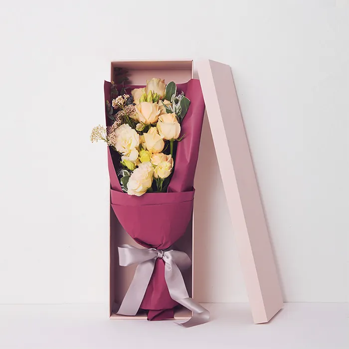 יוקרה חנות פרחים נייר קופסא מתנת פרח עם כרטיסי ברכה