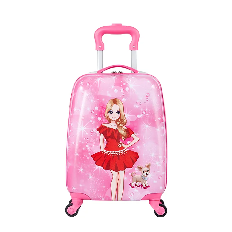 I più venduti personaggi dei cartoni animati economici ecologici colorful hardshell baby kids travel valigia bagagli