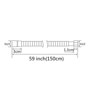 HONGDEC evrensel banyo paslanmaz çelik altın duş hortumu - Product Image 5