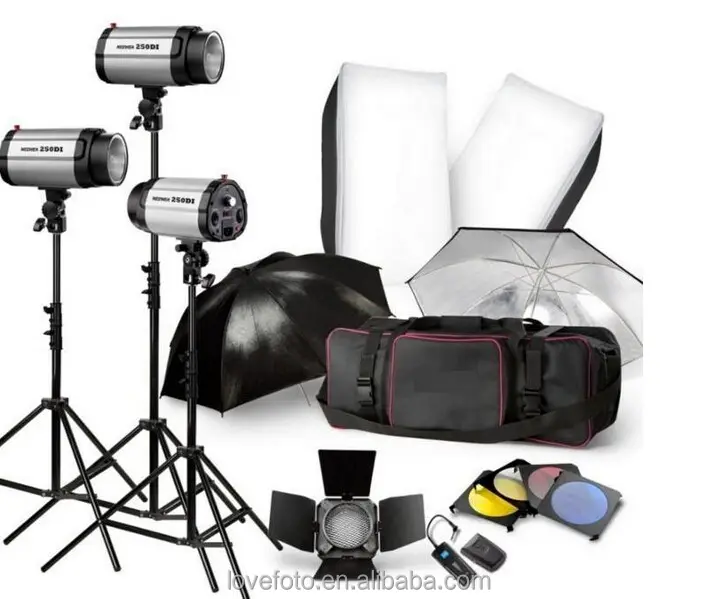 3*250w Complete Photography Studio Lighting Kits For Professional Studio from lovefoto