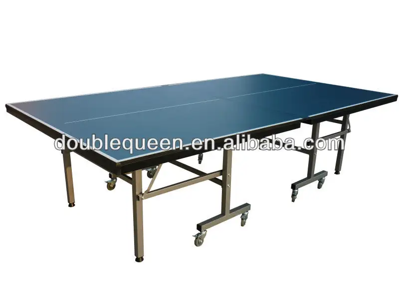 Impermeable mesa de ping pong con ruedas de metal