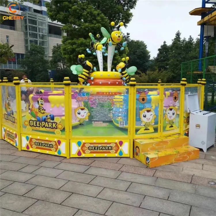 Nuovo attrazioni del parco di divertimenti attrezzature per bambini felice palla spruzzo giri in macchina rotante bee giro per la vendita