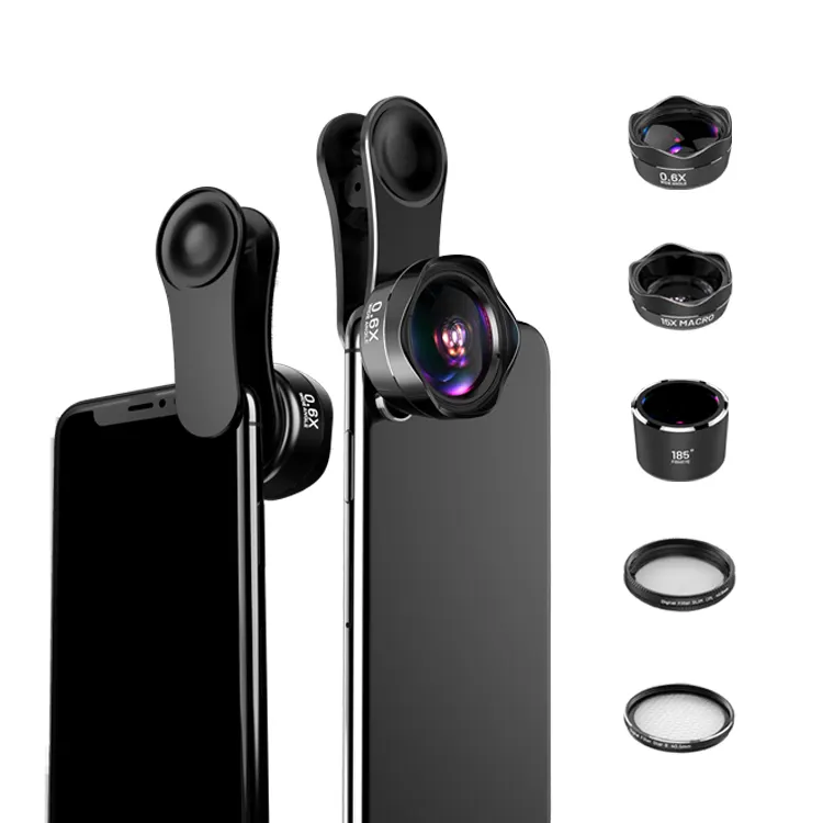 Universal CLip 5 In 1 Camera Lens Kit 대 한 안드로이드 폰