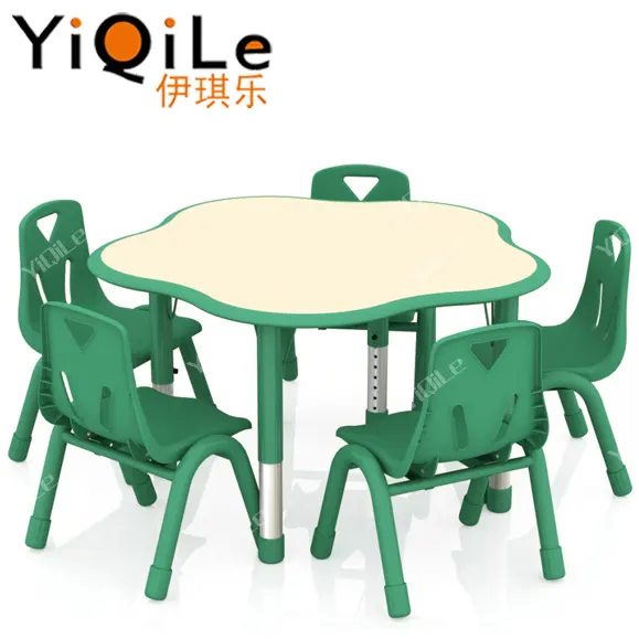 كرسي طاولة بلاستيكي للأطفال شبه منحرف