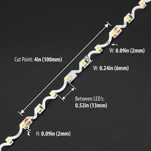 Bükülebilir S şekil <span class=keywords><strong>led</strong></span> şerit işık 3528 60 IP65/20 su geçirmez olmayan su geçirmez 50000 saat ömrü