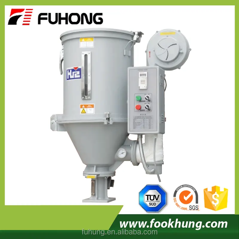 Ningbo Fuhong Ce deshumidificador industrial materia prima de plástico 150kg hooper secadora secado máquina para máquina de inyección de plástico