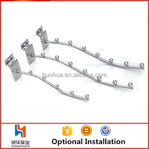 Huohua Móc Trưng Bày Bán Lẻ Mạ Crôm Kim Loại Siêu Thị 5 Bóng Chất Lượng Cao - Product Image 2