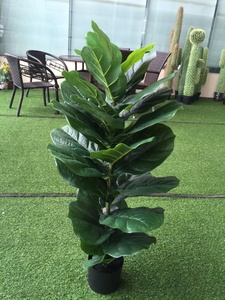TH-15 heißer Großhandel künstliche Ficus Bonsai Bäume Kunststoff Faux Kunststoff Zimmer pflanzen Geige Blatt Feigen baum