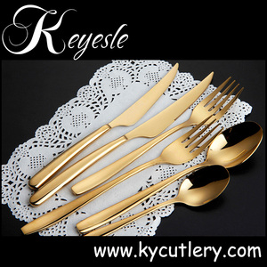 Oem/ODM tổ chức sự kiện đám cưới nhà hàng mạ vàng thiết lập dao kéo, mạ vàng Flatware bán buôn - Product Image 2